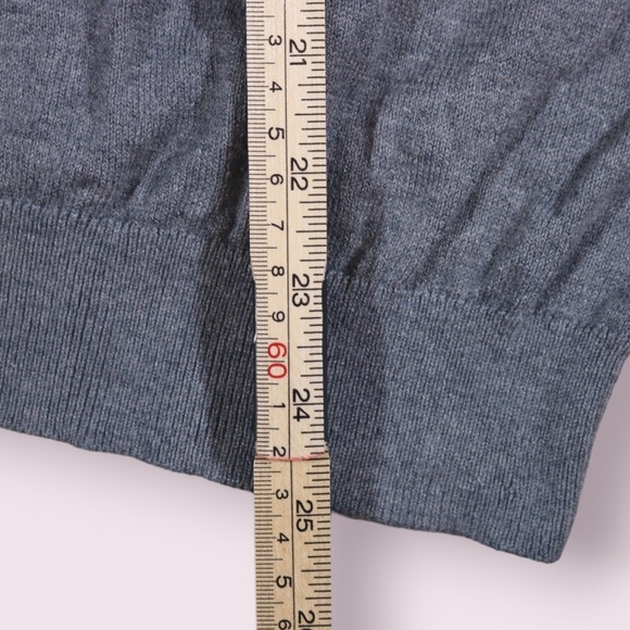 Paul Frederick Mens Silk, Cotton, Cashmere Grey Blend Sweater Vest V Neck Size L - Picture 5 of 7